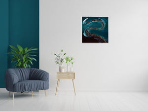 Liquid Horizon – Original Abstract Painting by Edelgard Schroer