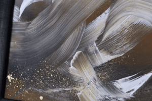 Wilderness – Original Abstract Triptych in Brown and Gold by Edelgard Schroer