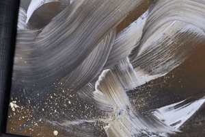 Wilderness – Original Abstract Triptych in Brown and Gold by Edelgard Schroer