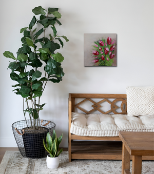 Rise of the Tulips – Original Textured Floral Painting by Cinzia Mancini