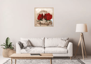 Abstract Roses – Original Floral Painting by Edelgard Schroer