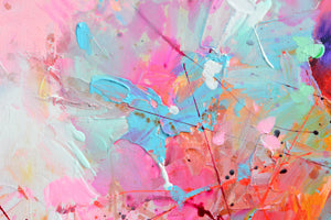 Colorful Signals of Trees Large Abstract Painting