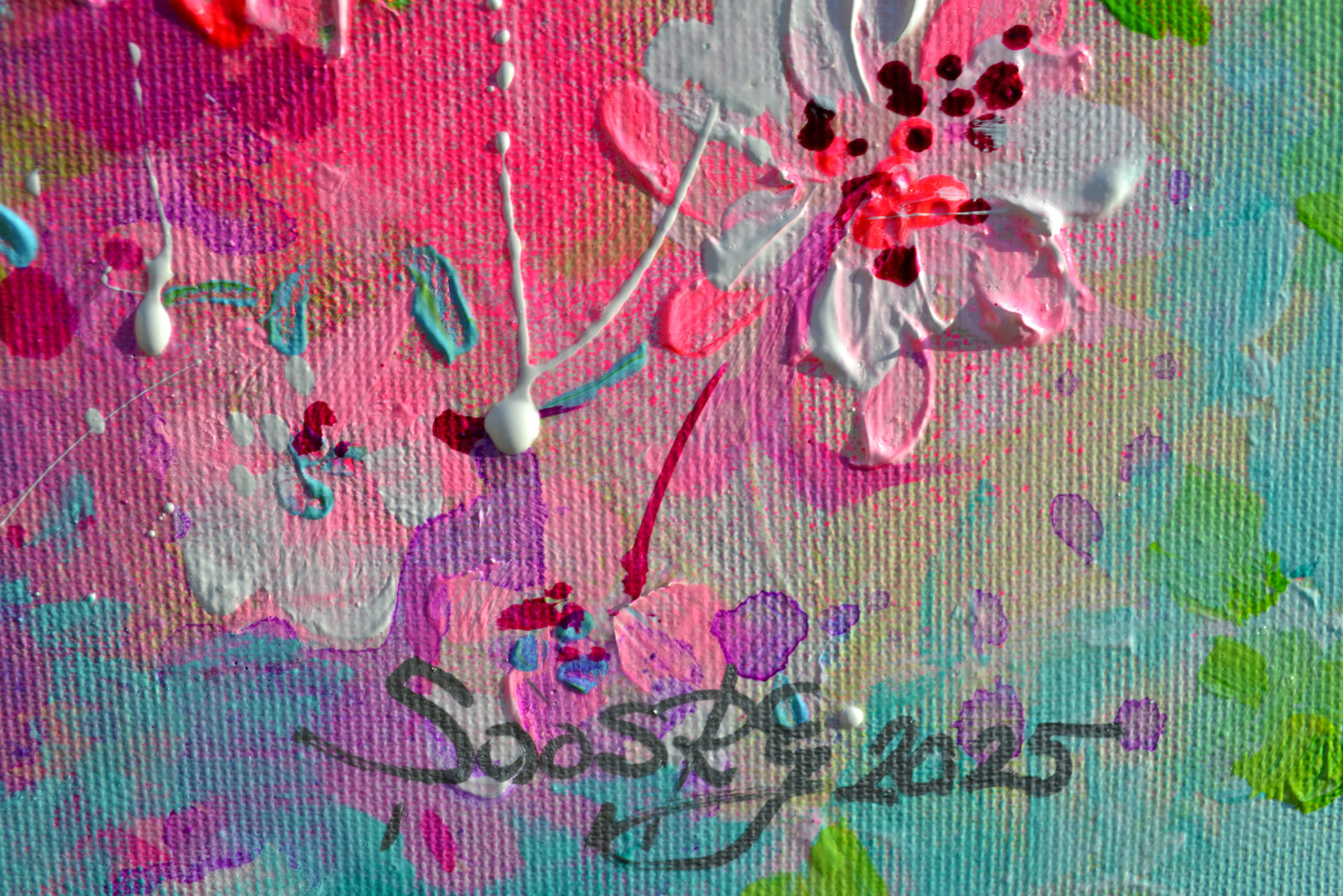 Sakura Cherry Blossom Painting Large Floral Canvas Art