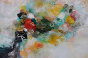 Nectar for the Bees Contemporary Abstract Square Art