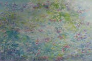 Pale Blue Waterlilies Original Painting by Lesley Blackburn