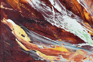Flame Bloom II – Original Acrylic Painting by Edelgard Schroer