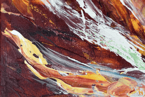 Flame Bloom II – Original Acrylic Painting by Edelgard Schroer