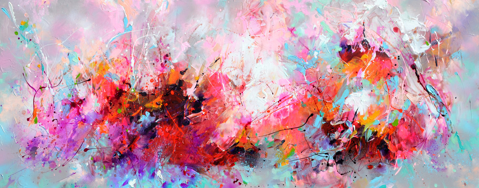 Colorful Signals of Trees Large Abstract Painting