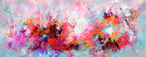 Colorful Signals of Trees Large Abstract Painting
