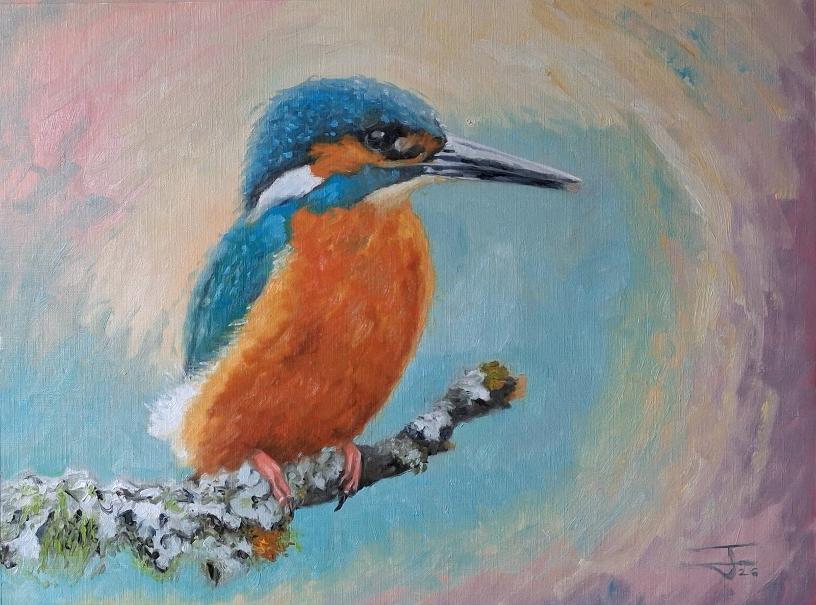 The Kingfisher Original Oil Painting by Steffan Johnson