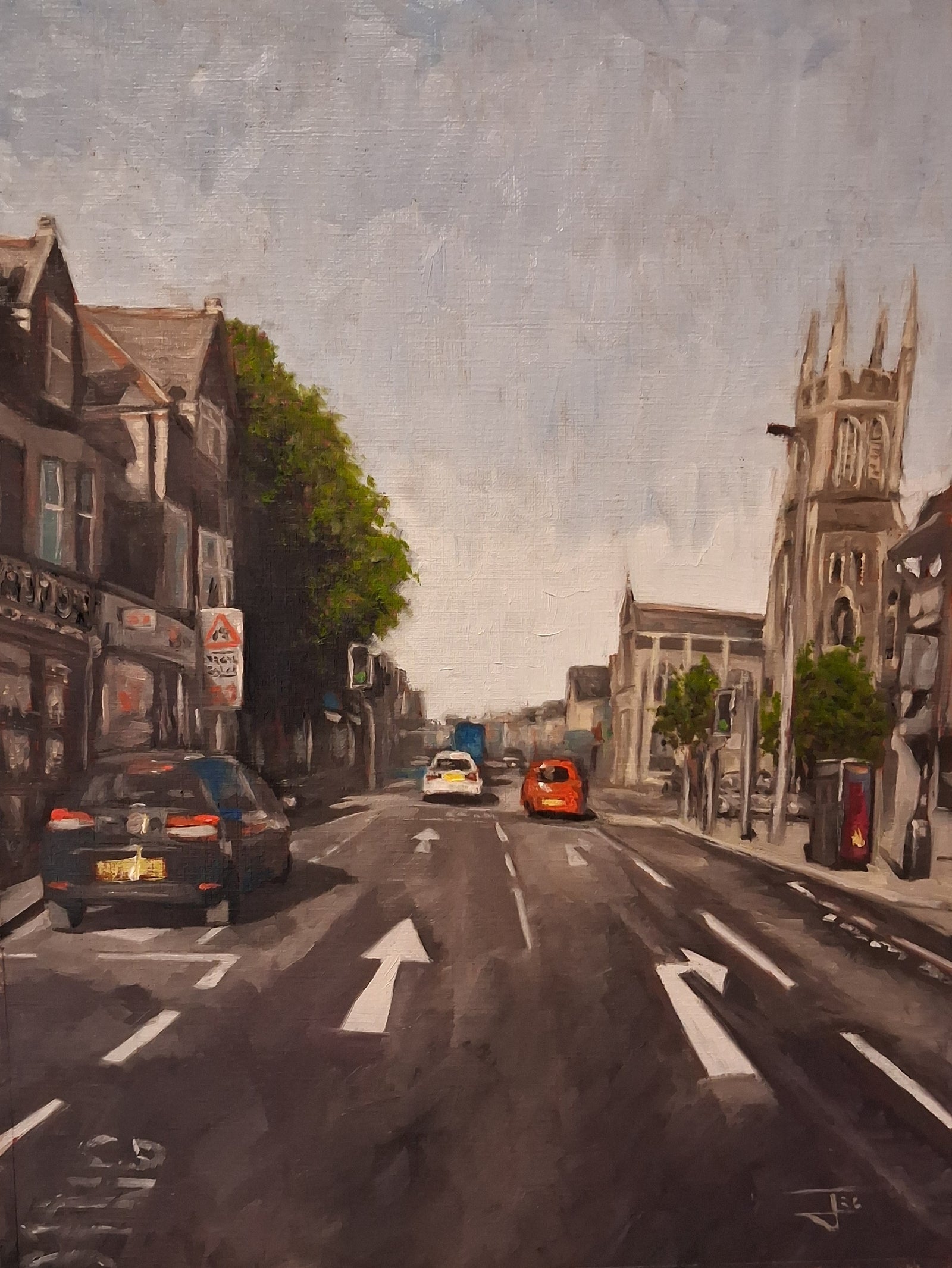 City Streets 001 | Cardiff Urban Oil Painting by Steffan Johnson