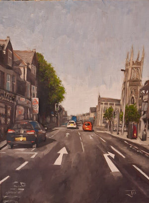 City Streets 001 | Cardiff Urban Oil Painting by Steffan Johnson