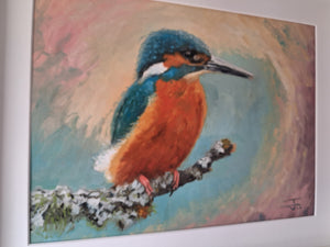 The Kingfisher Original Oil Painting by Steffan Johnson