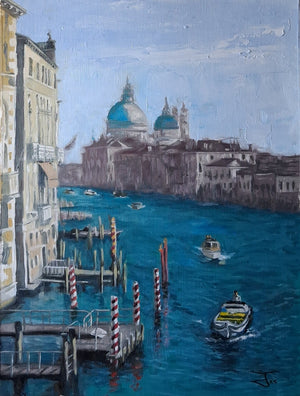 The Grand Canal from Ponte dell'Accademia: Santa Maria della Salute