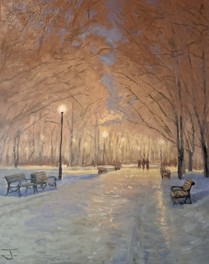 The Glow on a Winter Walk Original Artwork Steffan Johnson