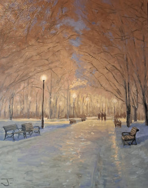 The Glow on a Winter Walk Original Artwork Steffan Johnson