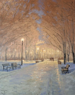 The Glow on a Winter Walk Original Artwork Steffan Johnson