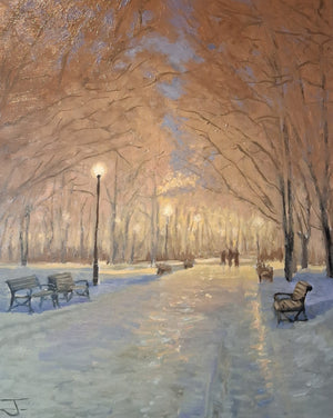 The Glow on a Winter Walk Original Artwork Steffan Johnson