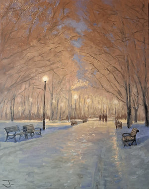 The Glow on a Winter Walk Original Artwork Steffan Johnson