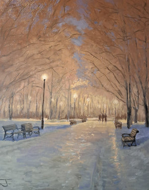 The Glow on a Winter Walk Original Artwork Steffan Johnson