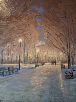 The Glow on a Winter Walk Original Artwork Steffan Johnson