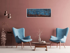 Midnight Ember – Original Textured Abstract Painting by Edelgard Schroer
