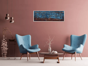 Midnight Ember – Original Textured Abstract Painting by Edelgard Schroer