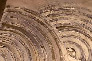 Golden Echoes – Original Textured Abstract Painting by Edelgard Schroer