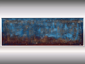 Midnight Ember – Original Textured Abstract Painting by Edelgard Schroer