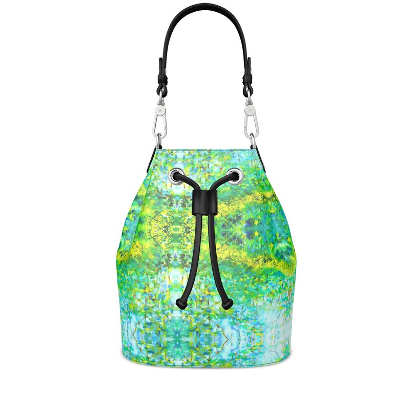 Bucket Bag | Green Geometric by Lesley Blackburn