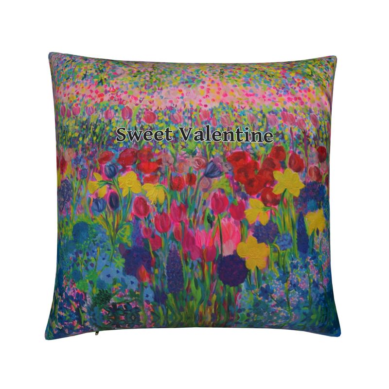 Sweet Valentine Tulips Cushion | Design by Lesley Blackburn