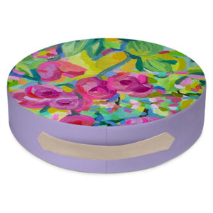 Round Floor Cushion | Camellia Design by Lesley Blackburn