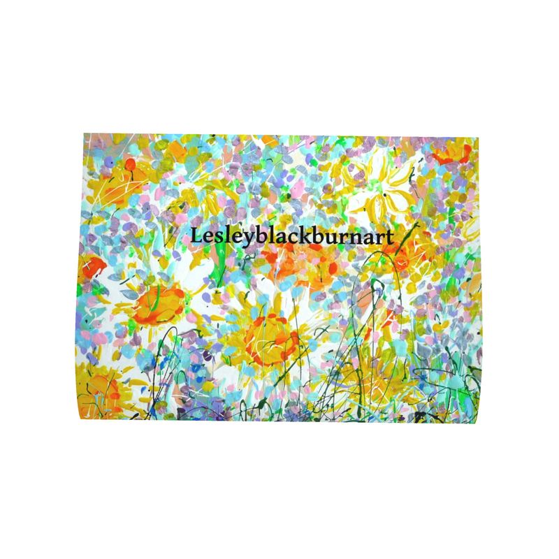 Dog Pet Bed – Daisy Meadow Design by Lesley Blackburn
