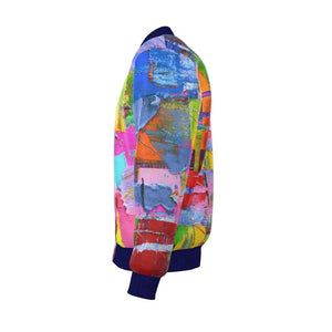 Mens Reversible Silk Bomber Jacket