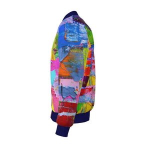 Mens Reversible Silk Bomber Jacket