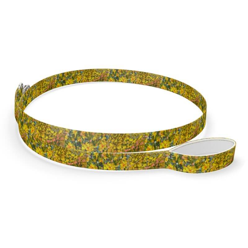 Dog Lead – Daffodil Design by Lesley Blackburn
