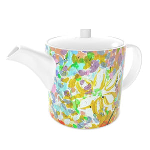 Bone China Teapot | Daisy Meadow Design by Lesley Blackburn