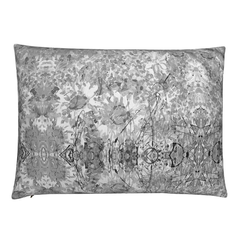 Daisy Meadow Grey Floral Cushion Cover | Design by Lesley Blackburn