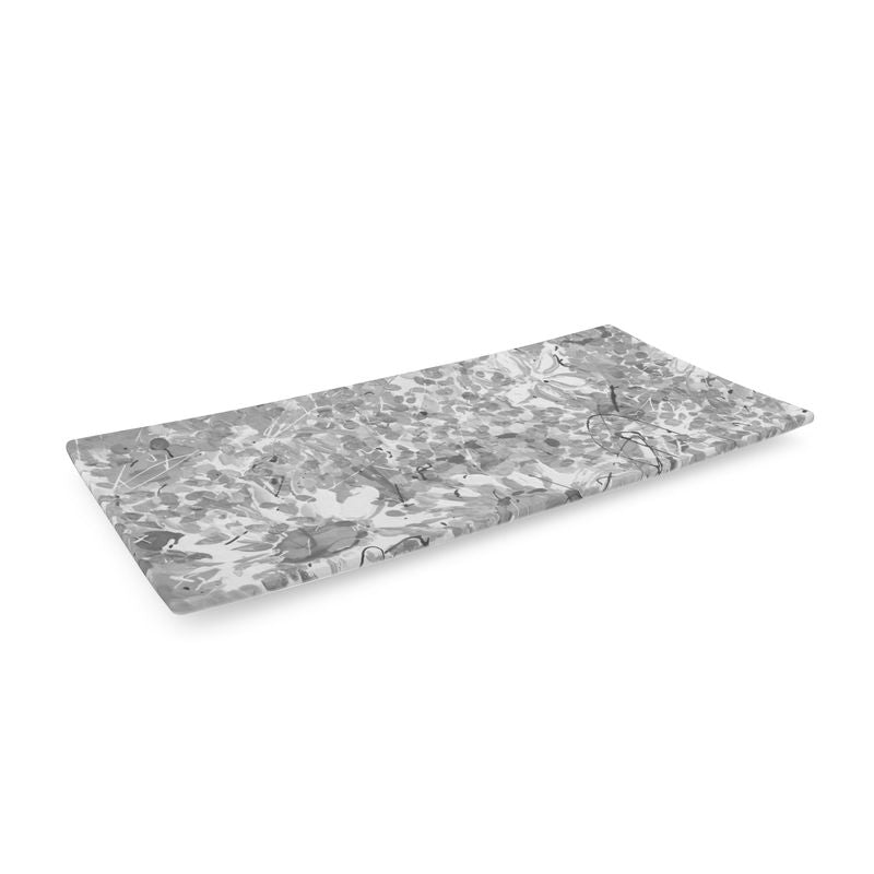 Bone China Tray  Grey Design Decorative Serving Tray