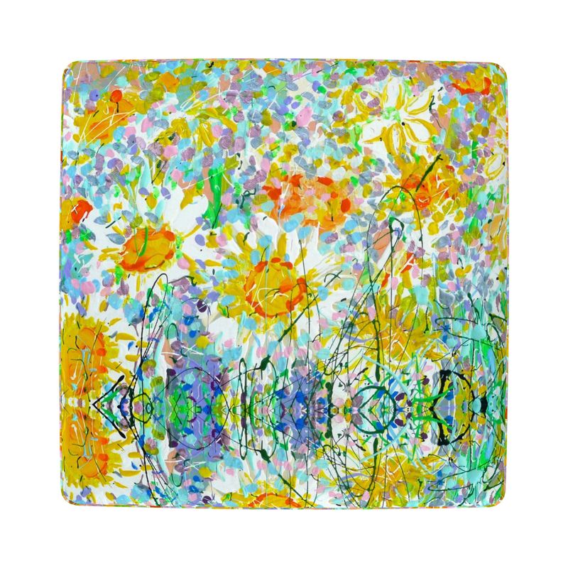 Footstool | Daisy Meadow Design by Lesley Blackburn