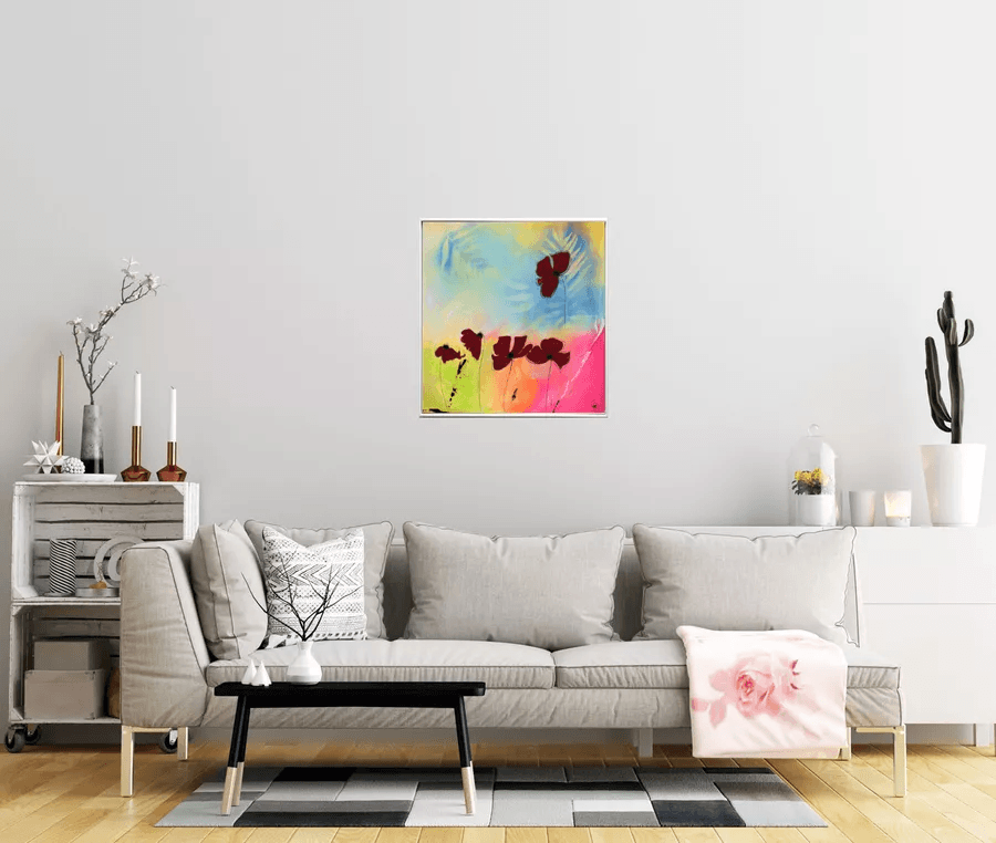 Scarlet Breeze – Original Abstract Painting by Edelgard Schroer