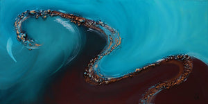 Twilight River – Original Abstract Painting by Edelgard Schroer