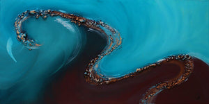 Twilight River – Original Abstract Painting by Edelgard Schroer