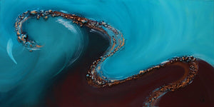 Twilight River – Original Abstract Painting by Edelgard Schroer