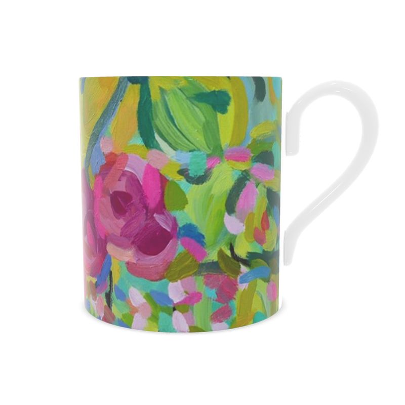 Bone China Mug | Camellia Design by Lesley Blackburn