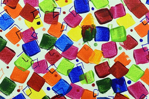 Dancing Pixels – Original Abstract Painting by Edelgard Schroer