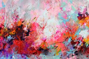 Colorful Signals of Trees Large Abstract Painting