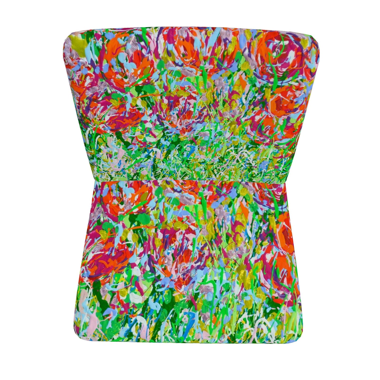 Red Tulip Meadow Occasional Chair by Lesley Blackburn