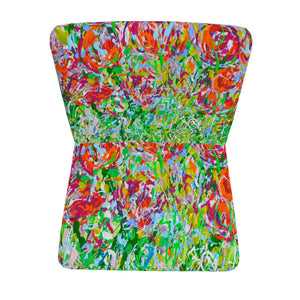 Red Tulip Meadow Occasional Chair by Lesley Blackburn