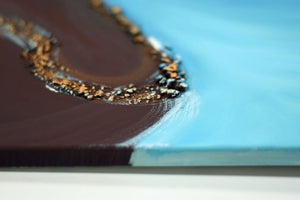 Twilight River – Original Abstract Painting by Edelgard Schroer